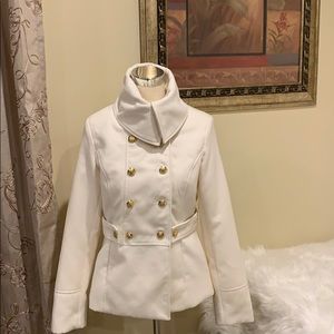 Arden B  wool buttoned lined pea coat jacket